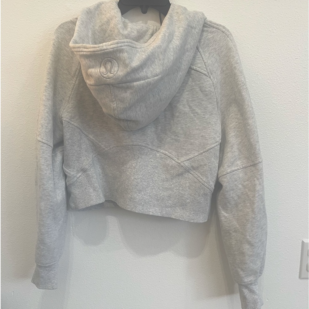 Lululemon Scuba Oversized Half-Zip Hoodie Heathered Ultra Light Grey size XS/S